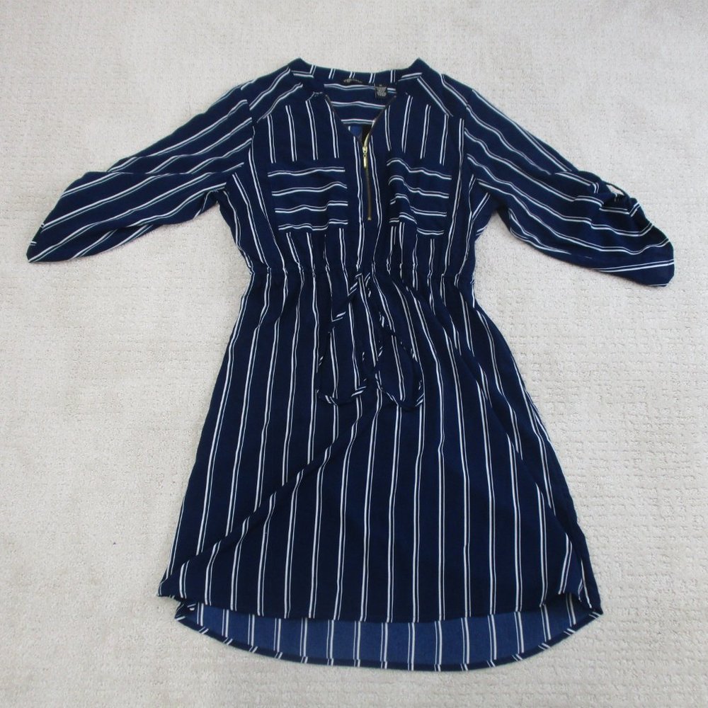 Millenium Dress Womens XL Blue Striped Long Sleeve With Tags Nautical